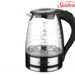 SUNBEAM 1.7 LITRE RIBBED GLASS KETTLE