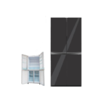 SUNBEAM 495 LITRE 4 DOOR REFRIGERATOR WITH BLACK GLASS FINISH