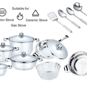 GOLDAIR 20 PC POT SET WITH KETTLE