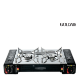 GOLDAIR 2 BURNER PORTABLE GAS HOTPLATE