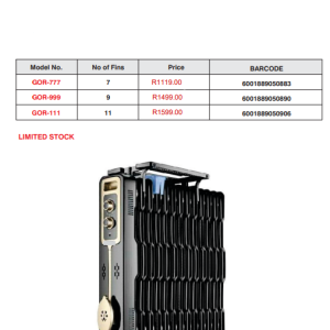 GOLDAIR OIL HEATER