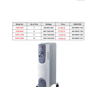 GOLDAIR OIL HEATER