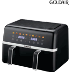 GOLDAIR 10L DUAL POT AIR FRYER