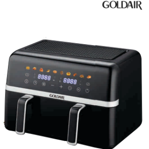 GOLDAIR 10L DUAL POT AIR FRYER