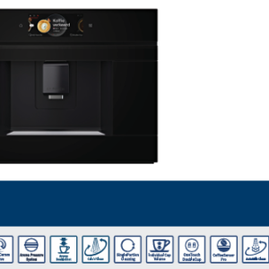 BOSCH SERIE 8 BUILT-IN FULLY AUTOMATIC COFFEE MACHINE, BLACK, HOME CONNECT