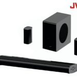 JVC 5.1 SOUND BAR SYSTEM WITH  WIRED SUBWOOFER AND SATELLITES