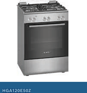 BOSCH SERIE 2 60CM FREESTANDING GAS / GAS COOKER STAINLESS STEEL