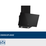 BOSCH SERIE 2 60CM WALL MOUNTED EXTRACTOR, BLACK WITH GLASS CANOPY EXHAUST