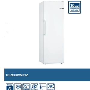 BOSCH SERIE 4 225 LITRE NO FROST SINGLE DOOR FULL FREEZER WHITE