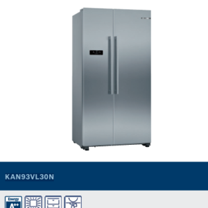 BOSCH SERIE 4 560 LITRE NO-FROST SIDE BY SIDE FRIDGE/FREEZER DOOR PANELS INOX LOOK