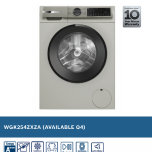 BOSCH SERIE 6 10KG WASHING MACHINE, HOME CONNECT SILVER INOX
