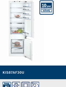 BOSCH SERIE 6  270 LITRE BUILT-IN  FRIDGE FREEZER COMBINATION