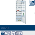 BOSCH SERIE 6  319 LITRE BUILT-IN FULL FRIDGE