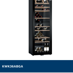 BOSCH SERIE 6 367 LITRE FREESTANDING WINE COOLER 199 BOTTLE CAPACITY   FULL GLASS DOOR, BLACK