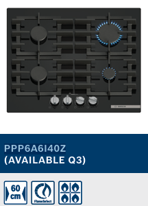 BOSCH SERIE 6  60CM GAS HOB BLACK