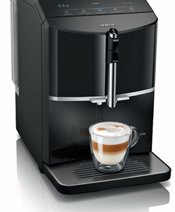 SIEMENS EQ.300 FULLY AUTOMATIC COFFEE MACHINE, PIANO BLACK