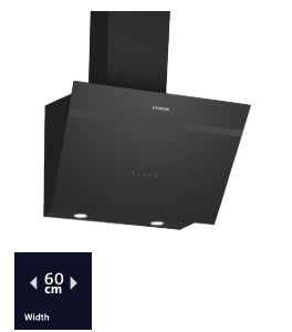 SIEMENS iQ300 60CM INCLINED DESIGN WALL MOUNTED EXTRACTOR EXHUAST OR RECIRULATION OPERATION