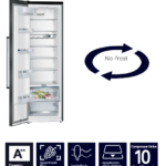SIEMENS iQ500 346LT SINGLE DOOR FULL FRIDGE BRUSHED BLACK STEEL