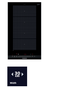 SIEMENS iQ700 30CM FLEXINDUCTION CERAMIC HOB FACETTED DESIGN