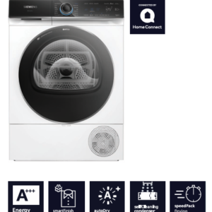 SIEMENS iQ700 9KG WHITE HEAT PUMP TUMBLE DRYER