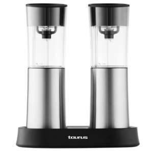 TAURUS SPICESYNC SALT AND PEPPER GRINDER USB RECHARGEABLE STAINLESS STEEL 912600