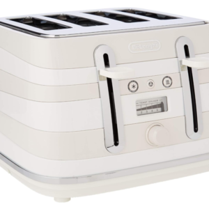 DELONGHI AVVOLTA CLASS 4 SLICE TOASTER GRACEFUL WHITE CTAC4003.W