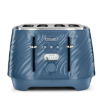 DELONGHI BALLERINA SETA BREAKFAST SET 4 SLICE TOASTER SILK BLUE CTDS4003.BL