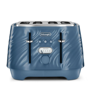 DELONGHI BALLERINA SETA BREAKFAST SET 4 SLICE TOASTER SILK BLUE CTDS4003.BL