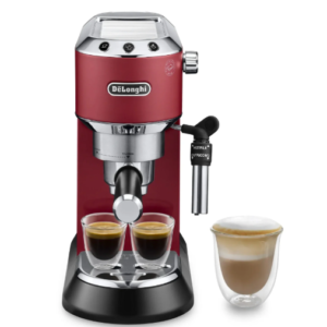 DELONGHI DEDICA STYLE PUMP ESPRESSO MATT RED COFFEE MACHINE EC685.RD