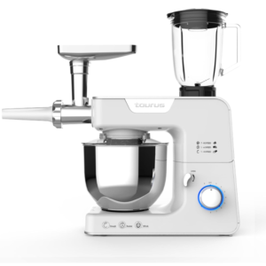 TAURUS CUINA MESTRE KITCHEN MACHINE WITH JUG BLENDER AND MEAT MINCER WHITE 5.2L 1000W 913600A