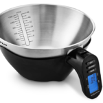 TAURUS EFFORTLESS INOX KITCHEN SCALE BATTERY OPERATED STAINLESS STEEL BLACK 3KG 990262