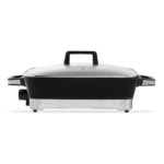 TAURUS SEAR N COOK FRYING PAN ELECTRIC WITH GLASS LID NON-STICK BLACK 2400W 980240