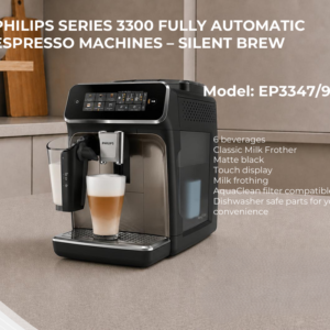 PHILIPS SERIES 3300 FULLY AUTOMATIC  ESPRESSO MACHINES – SILENT BREW EP3347/90