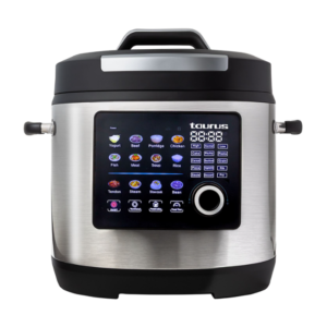 TAURUS CULINARYPRO PRESSURE COOKER DIGITAL COLOUR DISPLAY STAINLESS STEEL SILVER 8L 1300W 925080