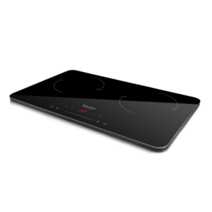 TAURUS DARKFIRE DOUBLE INDUCTION COOKER DOUBLE LED DISPLAY CRYSTAL BLACK VARIABLE HEAT SETTINGS 3500W 974671