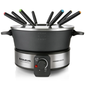 TAURUS FONDUE SET WITH 8 SKEWERS ALUMINIUM BLACK 2L 1000W 968936