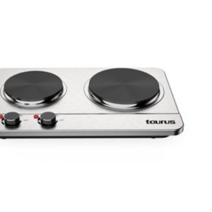 TAURUS SOLIS HOTPLATE DOUBLE ADJUSTABLE TEMPERATURE STAINLESS STEEL SOLID PLATE 2500W 927210