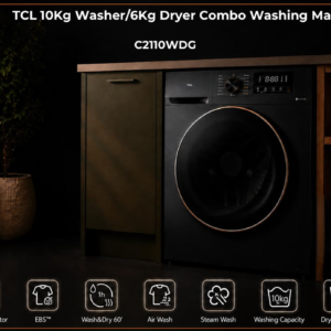 TCL 10KG WASHER/6KG DRYER COMBO WASHING MACHINE C2110WDG