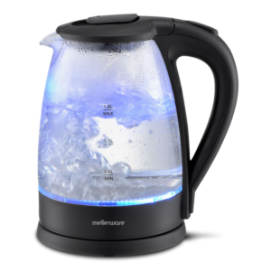 MELLERWARE STORM'' KETTLE 360 DEGREE CORDLESS GLASS BLACK 1.8L 2200W 22300BK