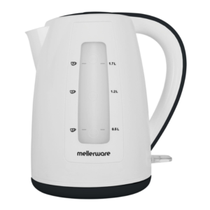 MELLERWARE BREEDE'' LOCALLY PRODUCED KETTLE CORDLESS PLASTIC BLACK & WHITE 2.0L 2200W 22600BL