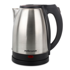 MELLERWARE RIO'' KETTLE 360 DEGREE CORDLESS STAINLESS STEEL BRUSHED 1.8L 1500W 22330A