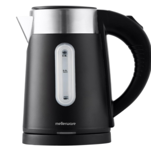 MELLERWARE SIENA COMPACT KETTLE DOUBLE WALL CORDLESS STAINLESS STEEL BLACK 0.8L 800-900W 22008