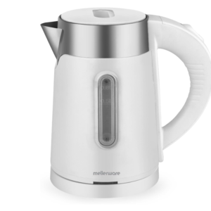 MELLERWARE SIENA COMPACT KETTLE DOUBLE WALL CORDLESS STAINLESS STEEL WHITE 0.8L 800-900W 22008WH